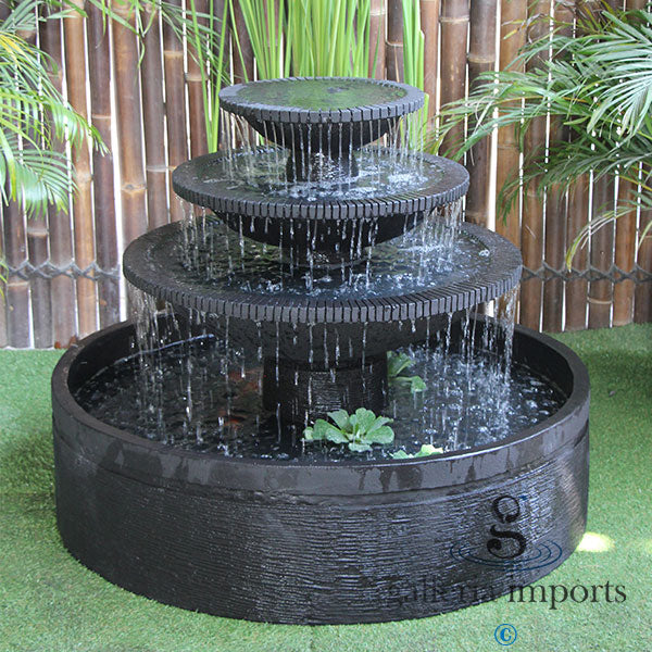 3-tier Circular Fountain with Pond