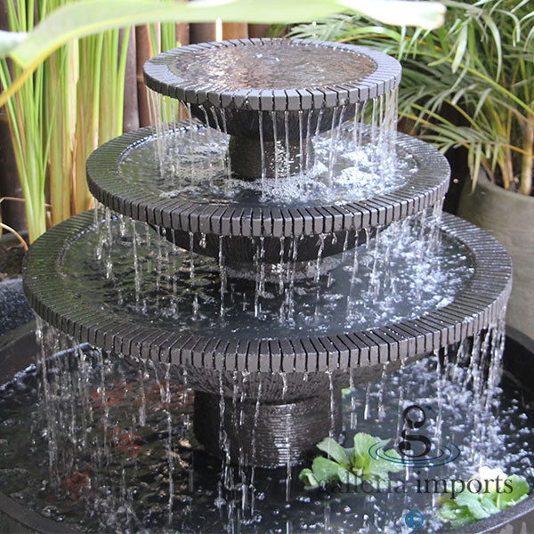 3-tier Circular Fountain with Pond