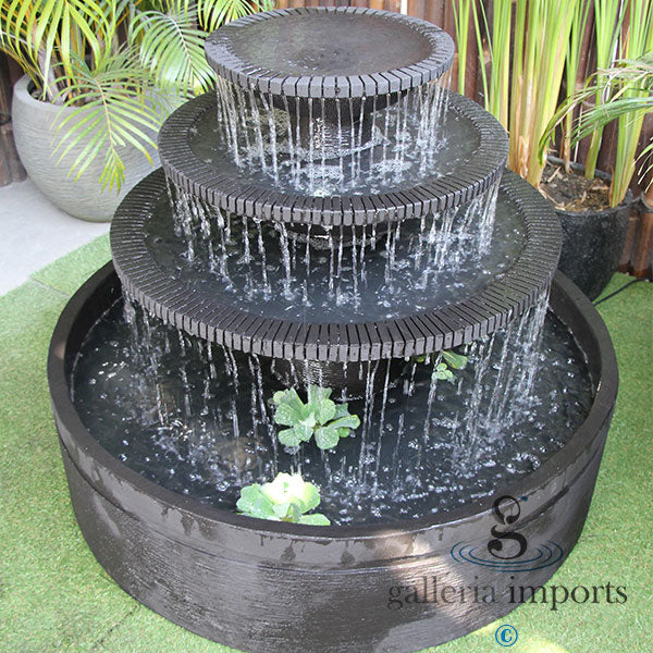 3-tier Circular Fountain with Pond