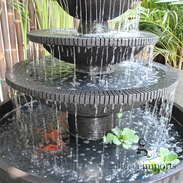 3-tier Circular Fountain with Pond