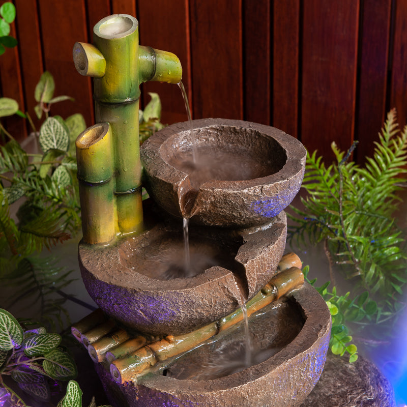 Bamboo Bowls Water Feature