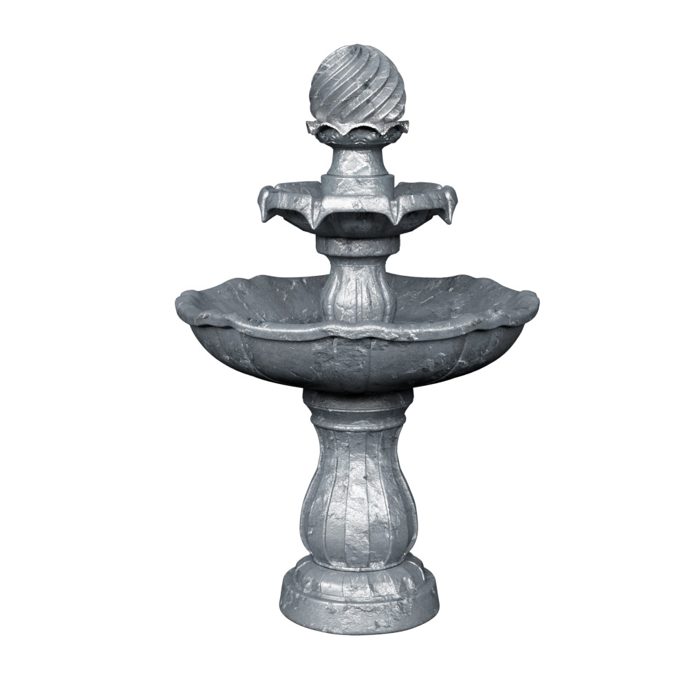 3 Tier Solar Powered Water Fountain - Charcoal/Black