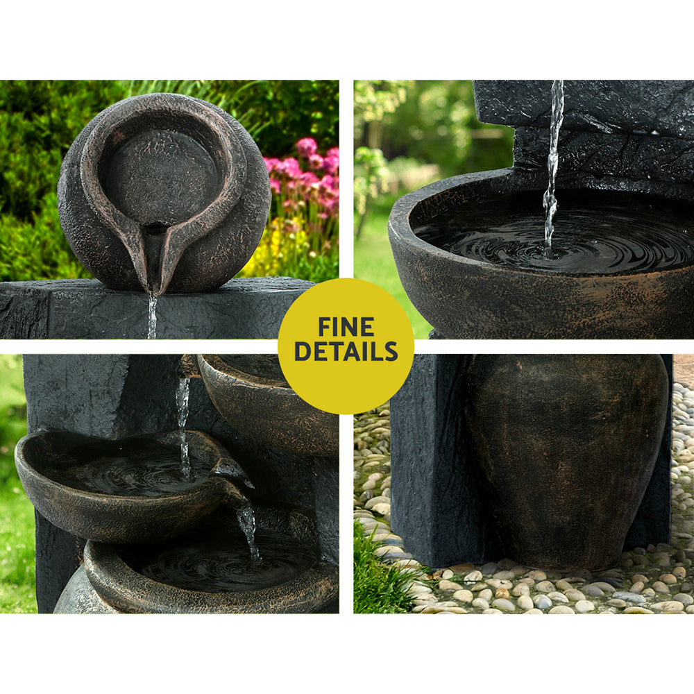 Gardeon Flowing Pots Solar Water Fountain