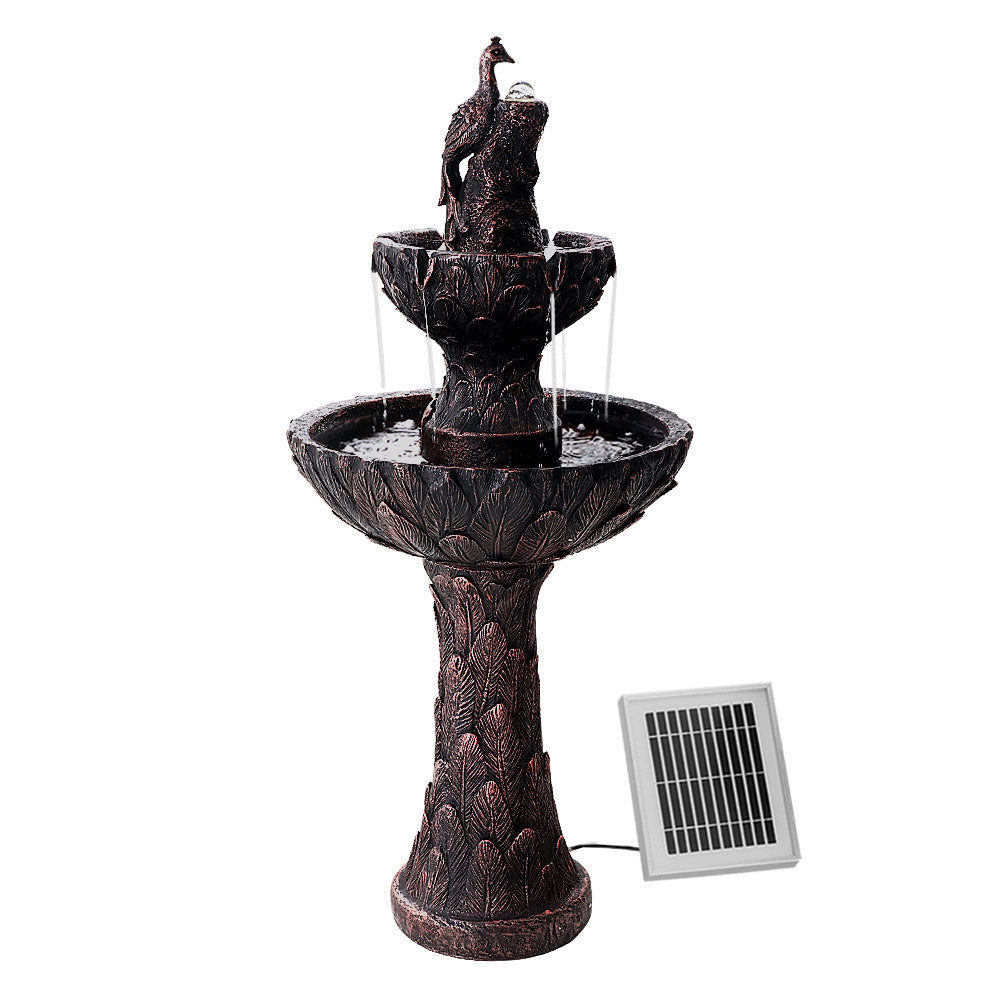 Peacock Solar Water Fountain