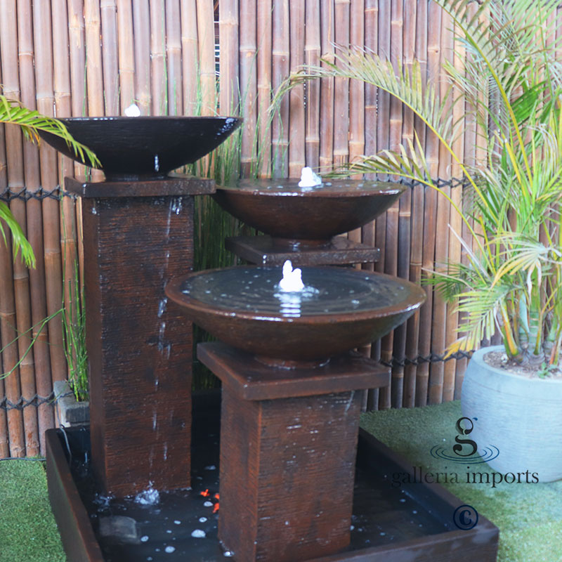 3 Pillar & Bowl with Pond Water Feature