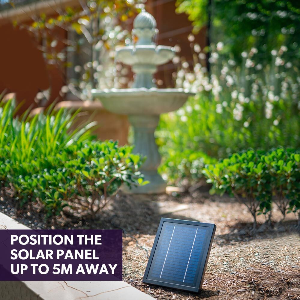 Light Grey Solar Traditional Fountain with LED