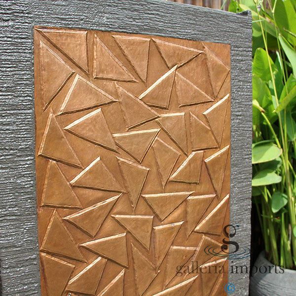 Geometric Copper Wall Water Feature - Melbourne area only