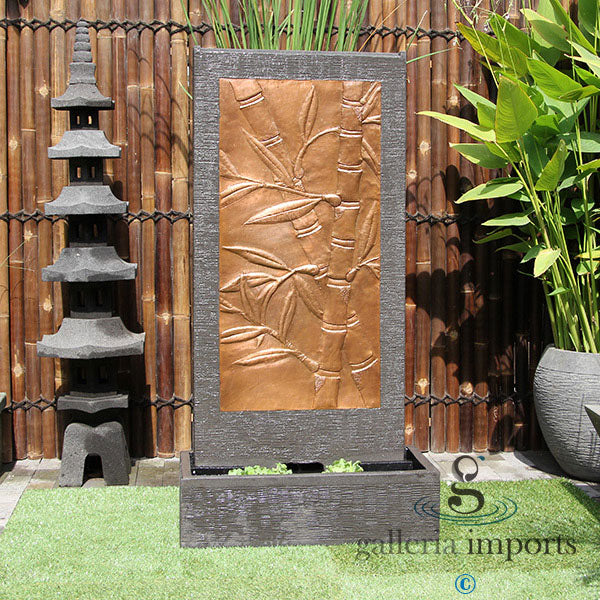 Golden Bamboo Wall Water Feature - Melbourne area only