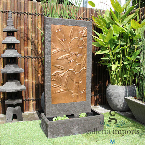 Golden Bamboo Wall Water Feature - Melbourne area only