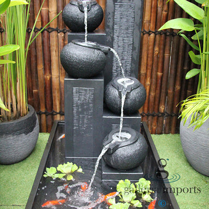 5 Bowl Flowing with Pond Water Feature