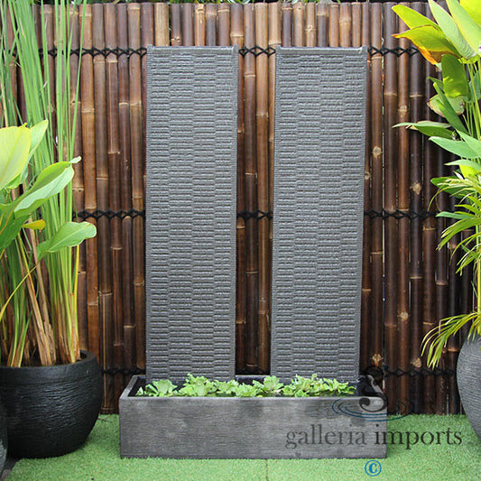 Twin Flowing Wall Water Feature