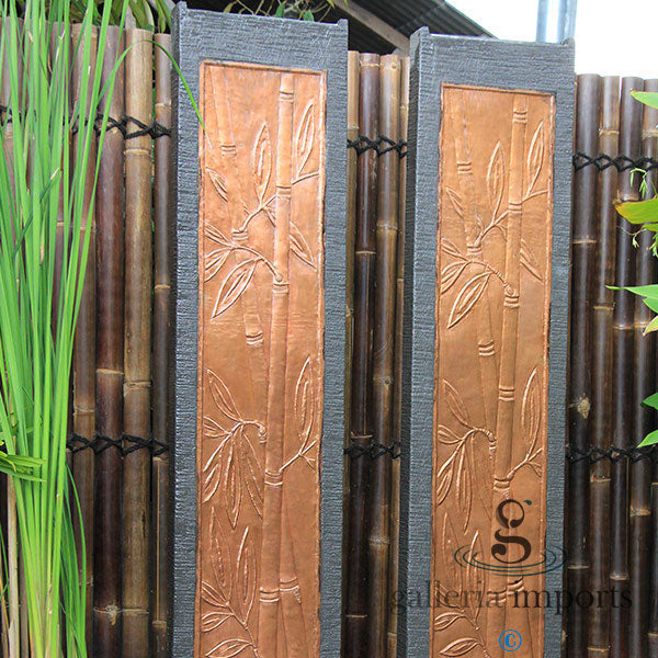 Dual Golden Bamboo Water Feature