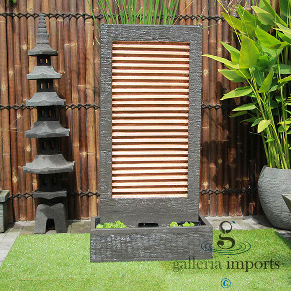 Copper Ripple Wall Water Feature - Melbourne area only