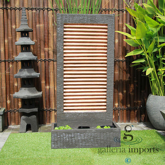 Copper Ripple Wall Water Feature - Melbourne area only